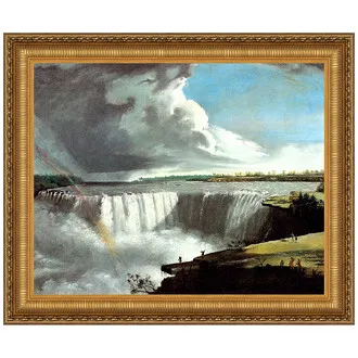 Western Branch of Niagara Falls Framed Canvas Replica Painting: Large