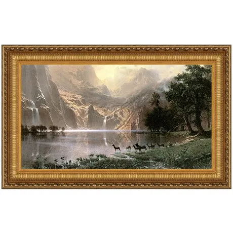 Among the Sierra Nevada Framed Canvas Replica Painting: Small