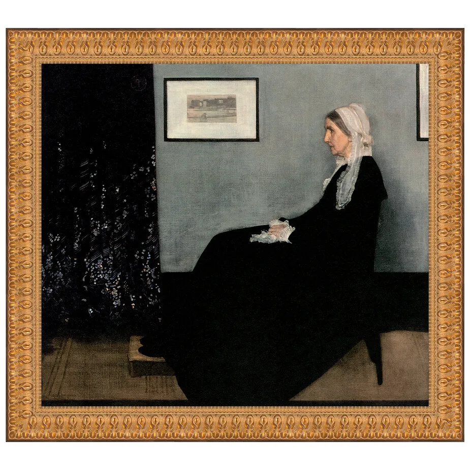 Portrait of the Artist's Mother Framed Canvas Replica Painting: Medium