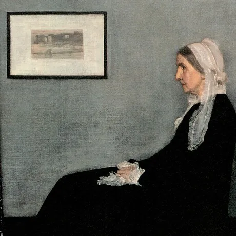 Portrait of the Artist's Mother Framed Canvas Replica Painting: Large