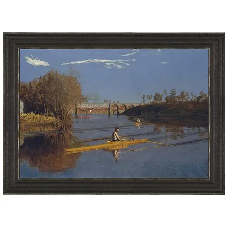 Champion Single Sculls Framed Canvas Replica Painting: Medium