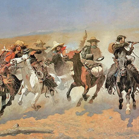 A Dash for the Timber Framed Canvas Replica Painting: Small