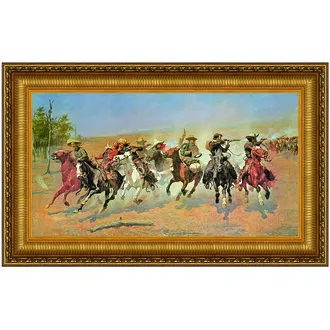 A Dash for the Timber Framed Canvas Replica Painting: Grande