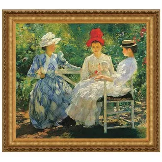 Three Sisters, June Sunlight Framed Canvas Replica Painting: Small