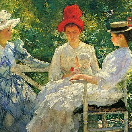 Three Sisters, June Sunlight Framed Canvas Replica Painting: Grande