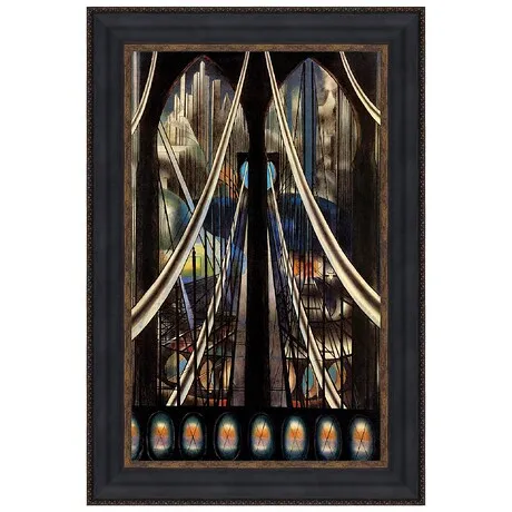 The Brooklyn Bridge Framed Canvas Replica Painting: Large