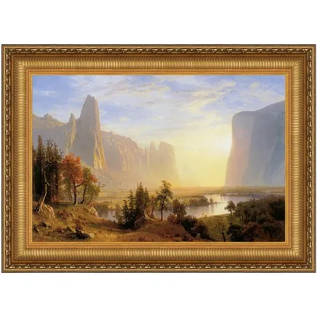 Yosemite Valley Framed Canvas Replica Painting: Medium