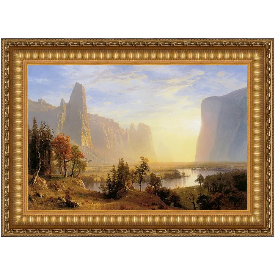 Yosemite Valley Framed Canvas Replica Painting: Large