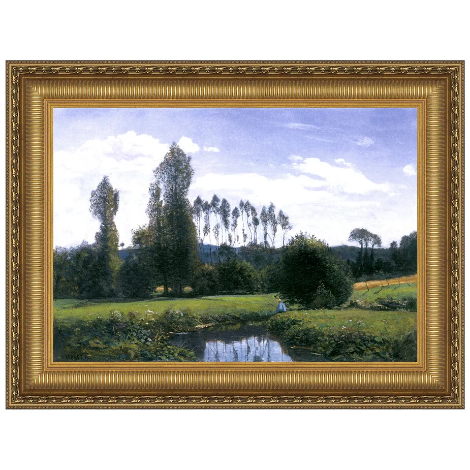 View at Rouelles Le Havre Framed Canvas Replica Painting: Small