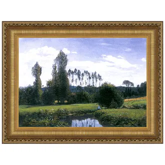 View at Rouelles Le Havre Framed Canvas Replica Painting: Grande