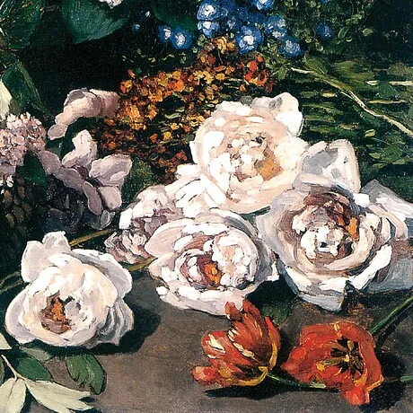 Spring Flowers Framed Canvas Replica Painting: Grande