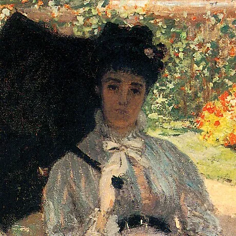 Camille in the Garden Framed Canvas Replica Painting: Medium
