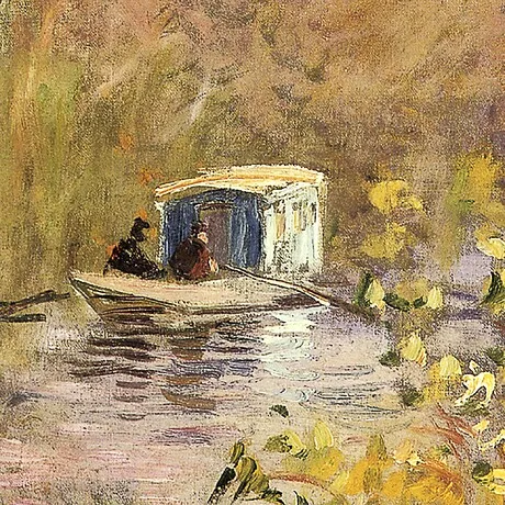 The Studio Boat Framed Canvas Replica Painting: Small