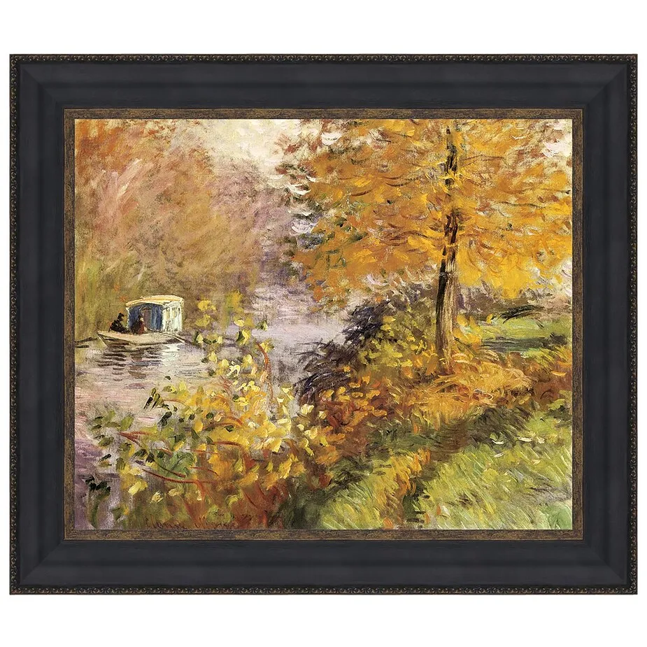 The Studio Boat Framed Canvas Replica Painting: Large