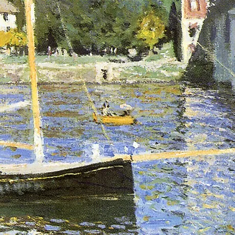 Bridge at Argenteuil Framed Canvas Replica Painting: Medium