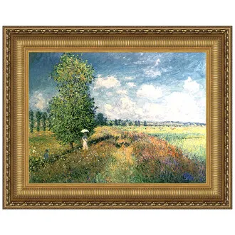 Summer, Poppy Field Framed Canvas Replica Painting: Small