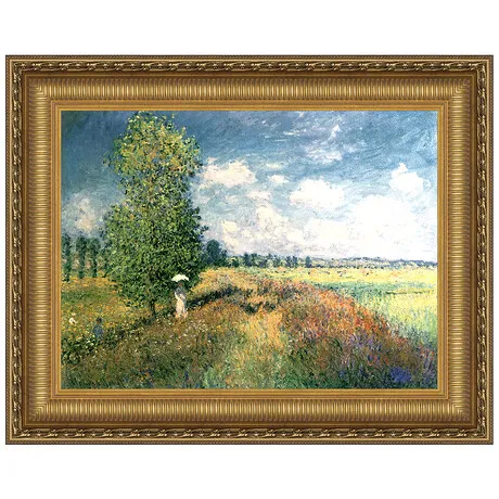 Summer, Poppy Field Framed Canvas Replica Painting: Medium