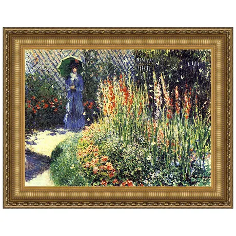 Gladioli Framed Canvas Replica Painting: Grande