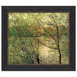 Isle Grande-Jatte on the Seine Framed Canvas Replica Painting: Grande