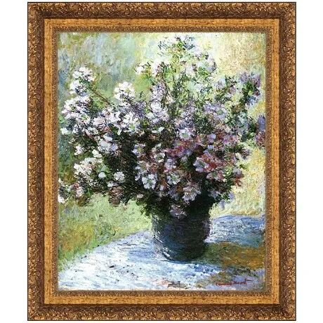 Vase of Flowers Framed Canvas Replica Painting: Medium