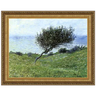 Seacoast at Trouville Framed Canvas Replica Painting: Large