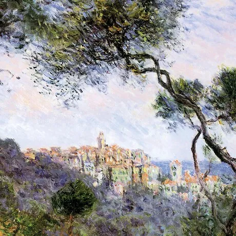 Bordighera Italy Framed Canvas Replica Painting: Grande