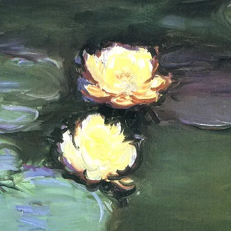 Water Lilies (Nympheas) Framed Canvas Replica Painting: Medium