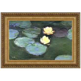 Water Lilies (Nympheas) Framed Canvas Replica Painting: Large