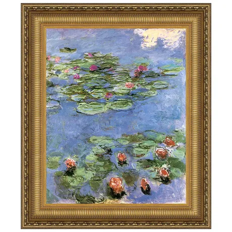 Water Lilies Framed Canvas Replica Painting: Medium