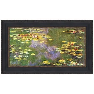 Water Lilies Framed Canvas Replica Painting: Large