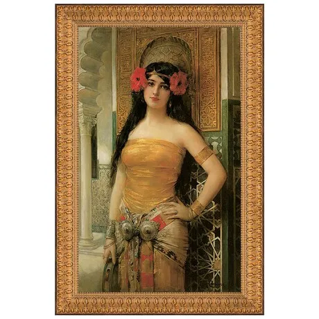 Les Coquelicots Framed Canvas Replica Painting: Grande