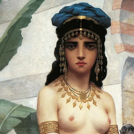 Harem Servant Girl Framed Canvas Replica Painting: Grande