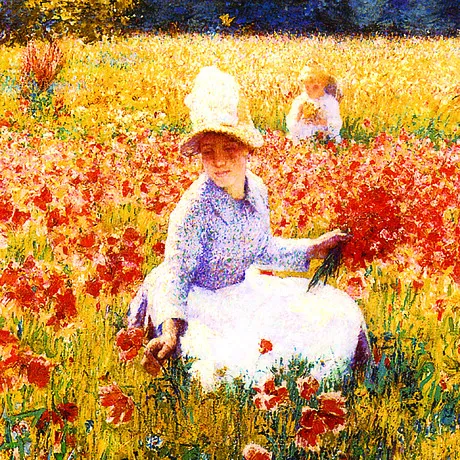 In Flanders Field Framed Canvas Replica Painting: Grande