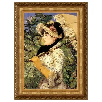 Jeanne (Spring) Framed Canvas Replica Painting: Medium