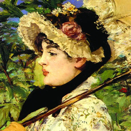 Jeanne (Spring) Framed Canvas Replica Painting: Grande