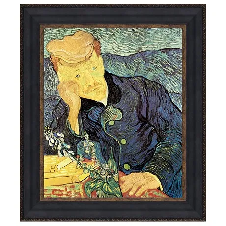 Portrait of Doctor Gachet Framed Canvas Replica Painting: Small