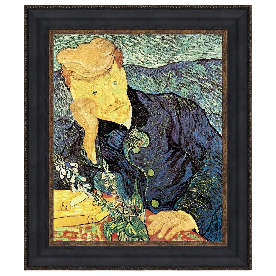 Portrait of Doctor Gachet Framed Canvas Replica Painting: Medium