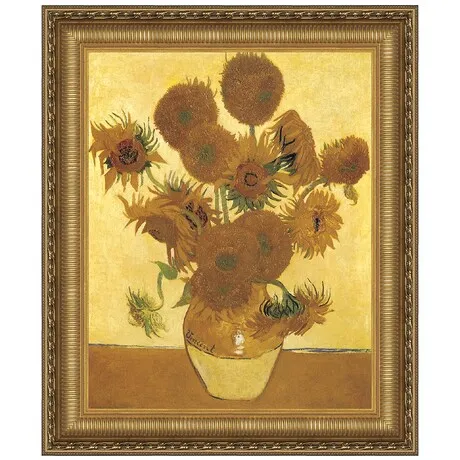 Sunflowers Framed Canvas Replica Painting: Medium