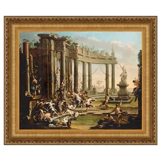 Bacchanale Framed Canvas Replica Painting: Grande