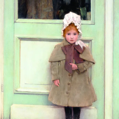 Jeanne Kefer Framed Canvas Replica Painting: Medium