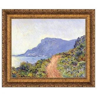La Corniche at Monaco Framed Canvas Replica Painting: Large
