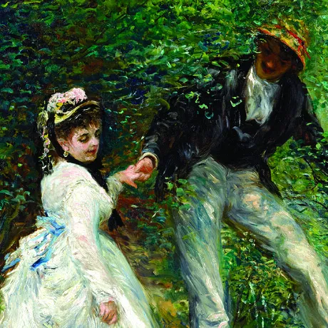 La Promenade Framed Canvas Replica Painting: Grande