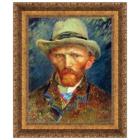 Self Portrait, Vincent van Gogh Framed Canvas Replica Painting: Large