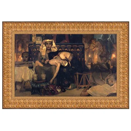 Death of the Pharaoh's Firstborn Son Framed Canvas Replica Painting: Grande
