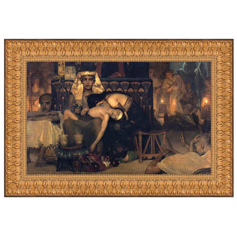 Death of the Pharaoh's Firstborn Son Framed Canvas Replica Painting: Grande