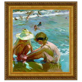 The Wounded Foot Framed Canvas Replica Painting: Grande