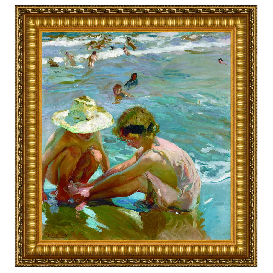 The Wounded Foot Framed Canvas Replica Painting: Grande