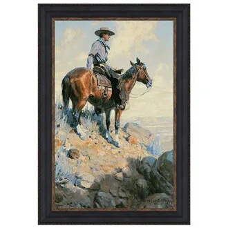 Sentinel of the Plains Framed Canvas Replica Painting: Small