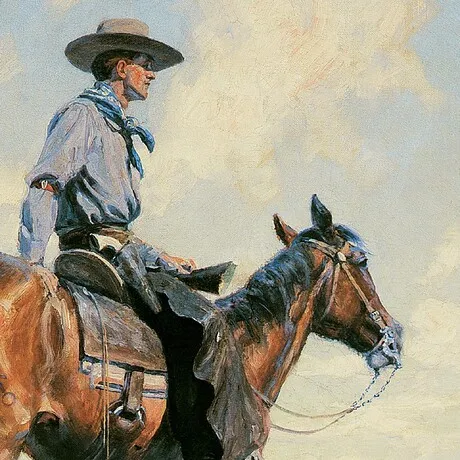 Sentinel of the Plains Framed Canvas Replica Painting: Medium