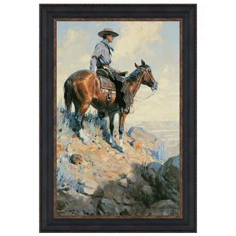 Sentinel of the Plains Framed Canvas Replica Painting: Grande
